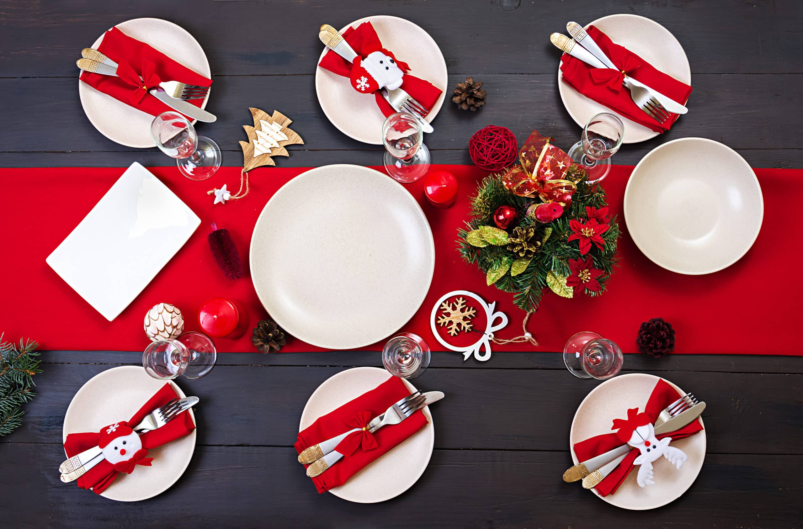 Weihnachtliche Tischdekoration für die Kleinsten